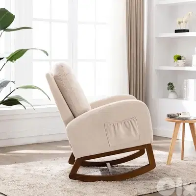 Mid-Century Modern Style Soft Rocking Chair