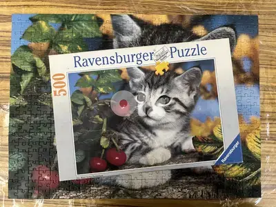 Charming Vintage Ravensburger Kitten Puzzle (500 Pieces)