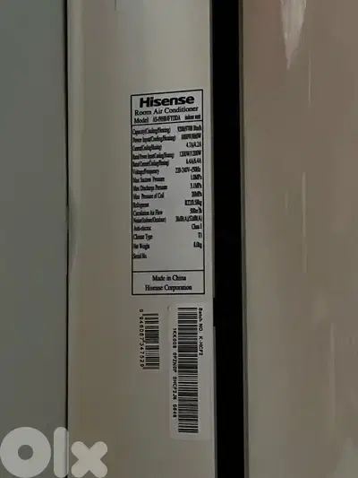 HISENSE 9000 btu like new