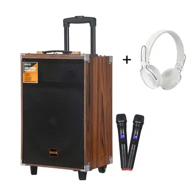 BAAB B-Q12 12” Karaoke Speaker Portable free headphones