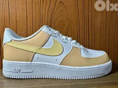 Nike Air Force 1 Low '07 Custom - Beige/Tan & Yellow - Size 43