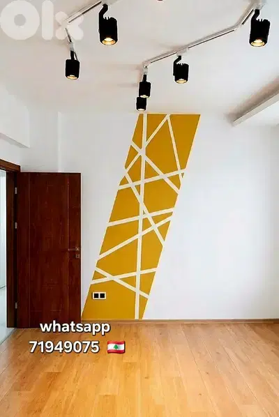 دهان منازل لبنان house painting modern wall lebanon