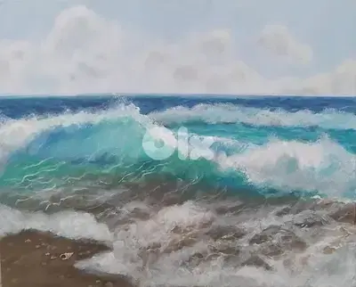acrylic painting sea view
