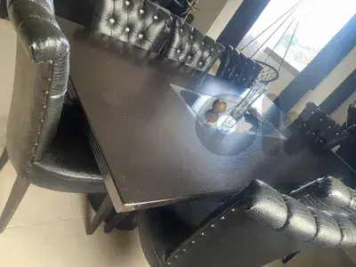 طاولة سفرة ٨ كراسي مرتبة كتيييررررر ٤٥٠$ خشب فينغي و كراسي زين و مدهون فينغي