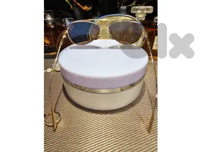 Thom Browne Blue Mirror,  golden frames Sunglasses