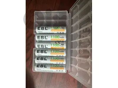 $6 per 2 batteries EBL Rechargeable AAA Batteries 1100mAh Ni-MH AAA $6 per 2 batteries EBL Rechargeable AAA Batteries 1100mAh Ni-MH AAA