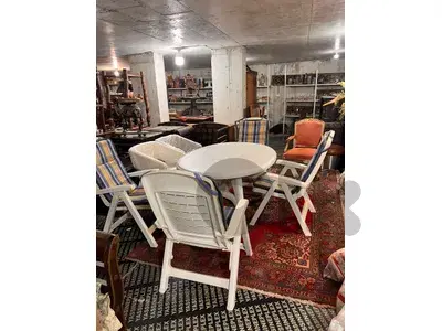 outdoor big table with 4 chairs flexible made in italy
