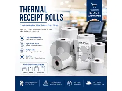 thermal rolls for pos and printers