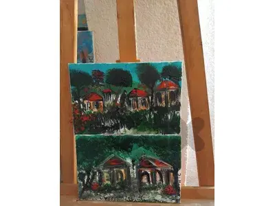 رسم زيتي على القماش