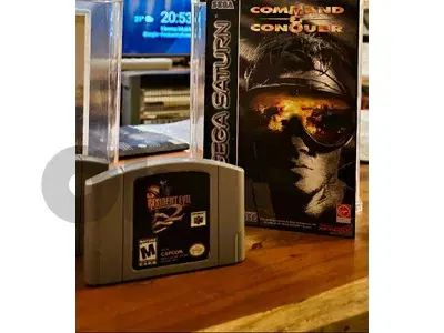 N64 RESIDENT EVIL 2 & COMMAND AND CONQUER SEGA SATURN