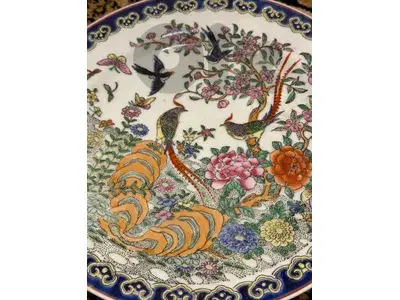 Chinese rare handrawn vintage plate Chinese rare handrawn vintage plate