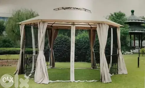 Aluminum tent.