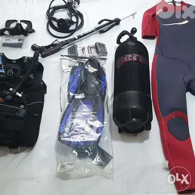 Full diving equipment steel tank 15 L Mares