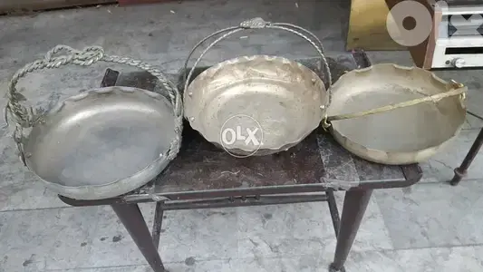 سلة نحاس مفضض قديم 3 موديلات