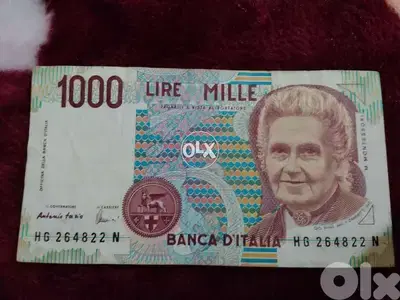 1000 Lire Italy banknoteعملة ورقية ايطالية ١٠٠٠ لير