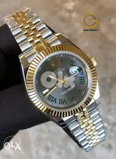 Rolex datejust wimbledon two tone gold
