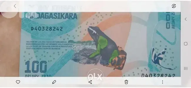 عملة ورقية جزيرة مدغشقر Madagascar Banknote