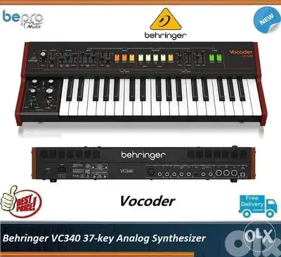 Behringer VC340 37-key Analog Synthesizer, Vocoder Effects