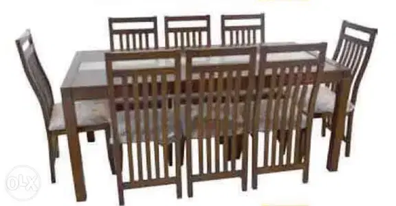 طاوله سفره 180 مع 8 كراسي 180 cm dining table with 8 chairs