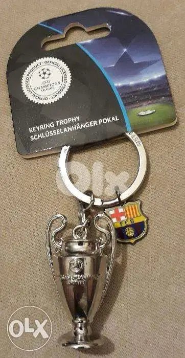 Original FC Barcelona Key Chain - Champions League Trophy