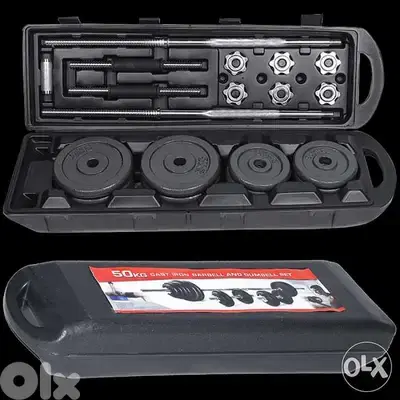 York Fitness iron Dumbbell Set with Carry Case | 50 Kg