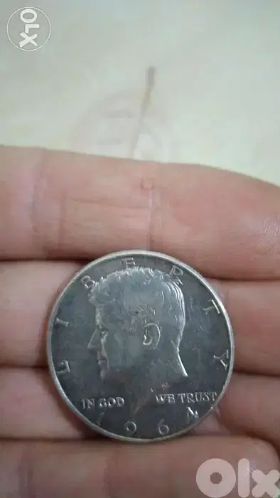 Silver Half US Dollar Coin Memorial for President Kenndy 1964