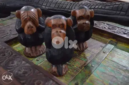 set solid wood monkeys