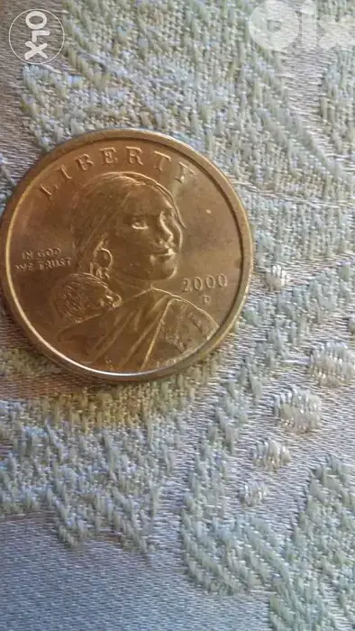 USA Indian Woman Memorial Flying Eagle 1 Dollar Bronze Coin year 2000