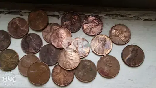 20 pcs Cent Coins of USA Lincoln Cent 1970's from 1970 till 1979