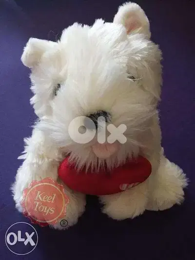 Fiber Scottie Dog Teddy Doll Puppet Toy دمية كلب سكوتش قطن عالي الجودة