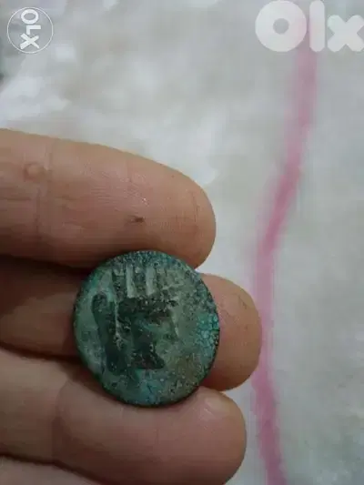 Phoencian Ancient Coin of Queen Tyche & phoencian ship around 250 BC