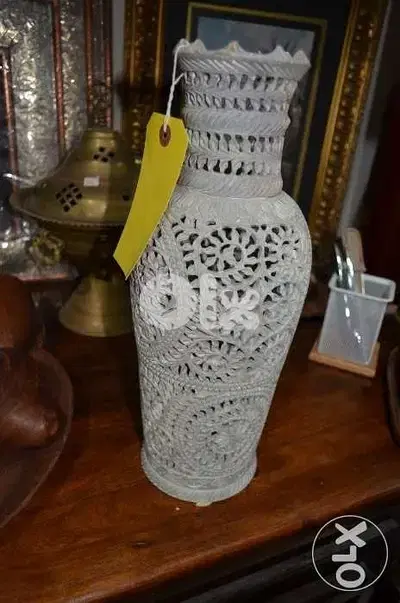 stone vase engraved handmade