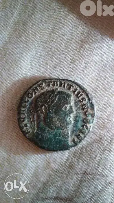 Roman Bronze Coin for Emperor Constantinus. wide and very special