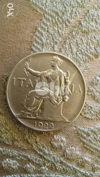 Fascist Italy 1 Lira year 1922