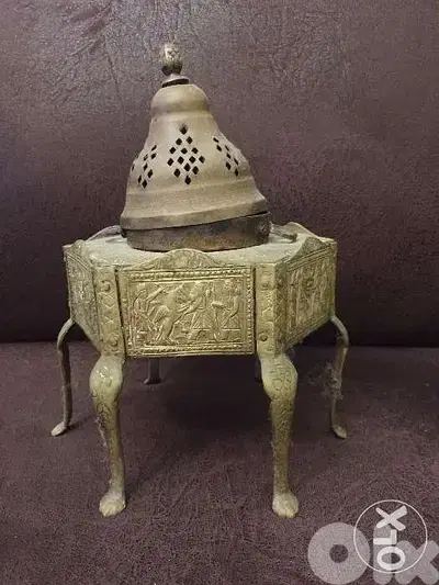 مبخرة تراثية نحاس قديم Old brass incense burner heritage
