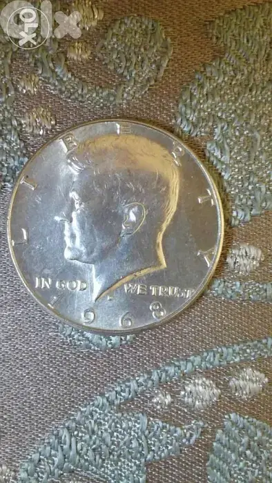 USA Silver Half Dollar Memorial for President John Kennedy year 1968