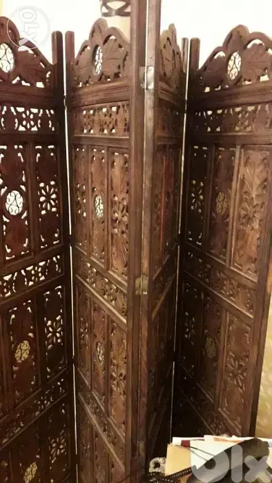 . حفر يد خشب بارافان انتيك. . paravent antique