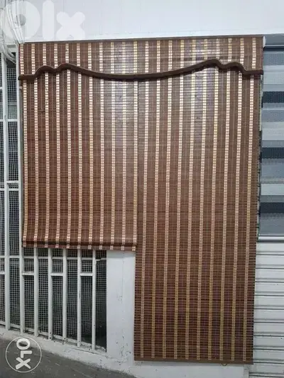 برادي خشب بانبو سعر المتر المربع + التركيب 12$ فقط-wood curtains