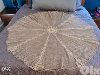 Handmade Crochet round bed cover