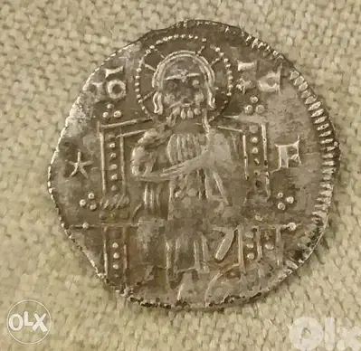 Silver Coin Jesus Christ Medieval of Venice Italy year 1268 AD