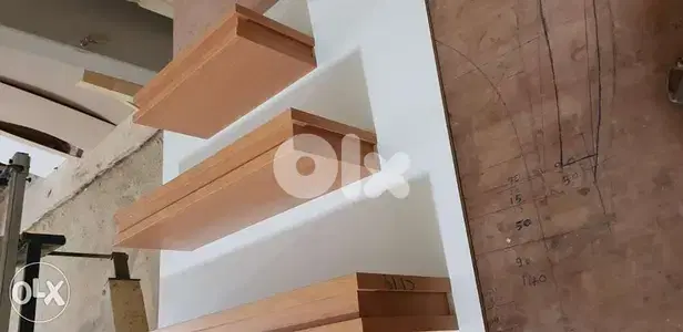 رفوف لاميكا زين و رمادي