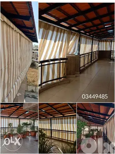 برادي خارجي خياطة وتركيب curtains Outside