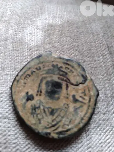 Ancient Byzantine Bronze Coin for Maurice Tiberius year 580AD