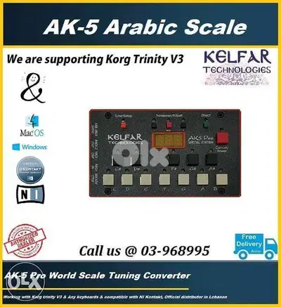 Korg with kelfar AK-5 pro arabic scale tuning converter
