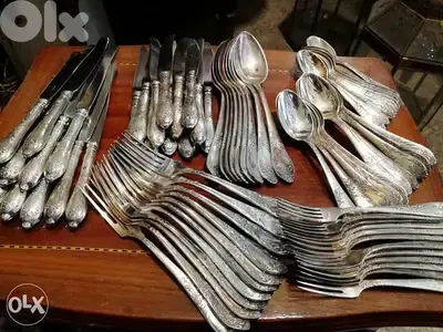 ملاعق شوك سكاكين سرفيس للطعام فضة اصلي روسي مميز جدا سعر تصفيه ملاعق شوك سكاكين سرفيس للطعام فضة اصلي روسي مميز جدا سعر تصفيه