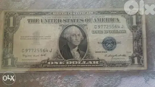 One USA Silver Certificate Banknote year 1935 G