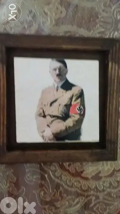 Adolf Hilter photo on Rock Square 15 cm length&15 cm width with Cadre