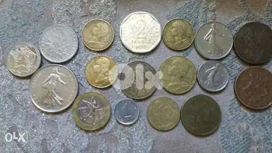 Twenty French Old Coins from the 60's 70's & 80's