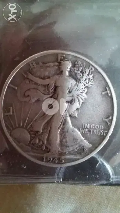 USA Half Dollar Silver Walking year 1945 weight 12.5 grams