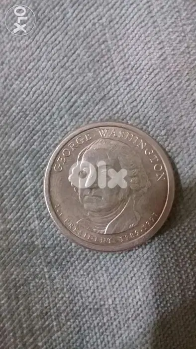 USA One Dollar Coin George Washngton Memorial 1st president 1789_1797
